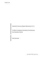 The Effect of Constitutional Commitment to Social Security on Social Expenditure Schemes