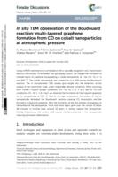 In situ TEM observation of the Boudouard reaction: Multi-layered graphene formation from CO on cobalt nanoparticles at atmospheric pressure