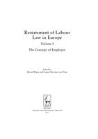 Restatement of Labour Law in Europe. Volume I: The Concept of Employee
