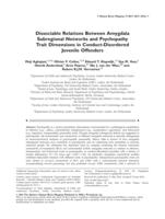 Dissociable relations between amygdala subregional networks and psychopathy trait dimensions in conduct-disordered juvenile offenders