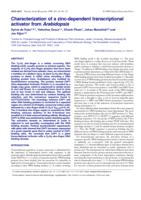 Characterization of a zinc-dependent transcriptional activator from Arabidopsos