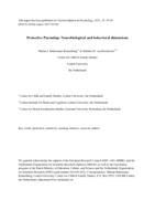 Protective parenting: Neurobiological and behavioral dimensions