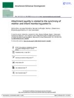 Attachment quality is related to the synchrony of mother and infant monitoring patterns