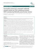 Successful control of a neonatal outbreak caused mainly by ST20 multidrug-resistant SHV-5-producing Klebsiella pneumoniae, Greece