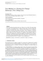 Law-Making as a Strategy for Change: Indonesia’s New Village Law