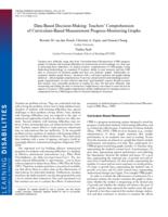 Data-based decision making: Teachers’ comprehension of Curriculum-Based Measurement progress-monitoring graphs