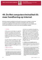 De Wet computercriminaliteit III: meer handhaving op internet