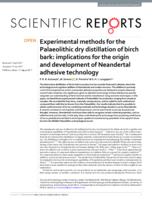 Experimental methods for the Palaeolithic dry distillation of birch bark: implications for the origin and development of Neandertal adhesive technology