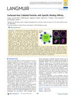 Surfactant-free Colloidal Particles with Specific Binding Affinity