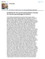 Guidelines for the use and interpretation of assays for monitoring autophagy