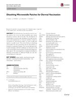 Dissolving microneedle patches for dermal vaccination