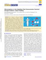 Misconceptions in the Exploding Flask Demonstration Resolved through Students' Critical Thinking