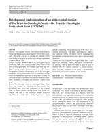 Development and validation of an abbreviated version of the Trust in Oncologist Scale-the Trust in Oncologist Scale-short form (TiOS-SF)