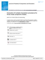 Evaluation of multiple-imputation procedures for three-mode component models