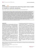 Construction of ground-state preserving sparse lattice models for predictive materials simulations