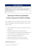 Improving the efficiency of psychological treatment using outcome feedback technology