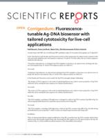 Corrigendum: Fluorescence-tunable Ag-DNA biosensor with tailored cytotoxicity for live-cell applications