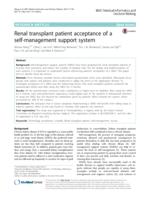 Renal transplant patient acceptance of a self-management support system