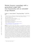 Matter bounce cosmology with a generalized single field: Non-Gaussianity and an extended no-go theorem