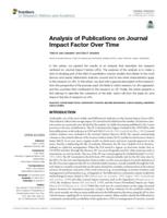 Analysis of Publications on Journal Impact Factor Over Time