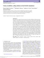 Galaxy metallicity scaling relations in the EAGLE simulations