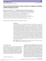 The environmental dependence of gas accretion on to galaxies: quenching satellites through starvation