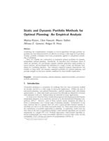 Static and Dynamic Portfolio Methods for Optimal Planning: An Empirical Analysis