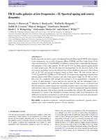 FR II radio galaxies at low frequencies - II. Spectral ageing and source dynamics