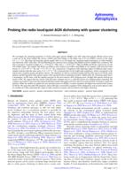 Probing the radio loud/quiet AGN dichotomy with quasar clustering