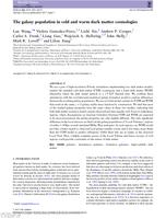 The galaxy population in cold and warm dark matter cosmologies