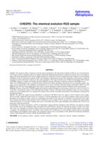 CHEERS: The chemical evolution RGS sample