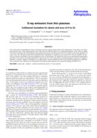 X-ray emission from thin plasmas. Collisional ionization for atoms and ions of H to Zn