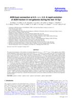 AGN-host connection at 0.5 < z < 2.5: A rapid evolution of AGN fraction in red galaxies during the last 10 Gyr