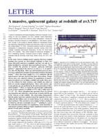 A massive, quiescent galaxy at a redshift of z = 3.717