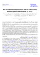 Near-infrared scattered light properties of the HR 4796 A dust ring. A measured scattering phase function from 13.6 deg  to 166.6 deg