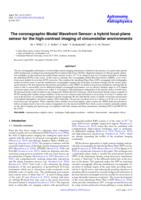 The coronagraphic Modal Wavefront Sensor: a hybrid focal-plane sensor for the high-contrast imaging of circumstellar environments