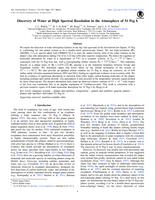 Discovery of Water at High Spectral Resolution in the Atmosphere of 51 Peg b