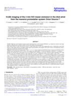 VLBA imaging of the 3 mm SiO maser emission in the disk-wind from the massive protostellar system Orion Source I