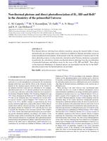 Non-thermal photons and direct photodissociation of H2, HD and HeH+ in the chemistry of the primordial Universe