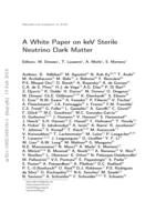 A White Paper on keV sterile neutrino Dark Matter