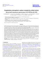 Exoplanetary atmospheric sodium revealed by orbital motion. Narrow-band transmission spectroscopy of HD 189733b with UVES