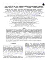 Early Science with the Large Millimeter Telescope: Detection of Dust Emission in Multiple Images of a Normal Galaxy at z > 4 Lensed by a Frontier Fields Cluster