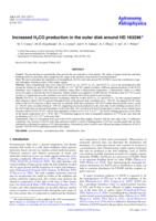 Increased H2CO production in the outer disk around HD 163296