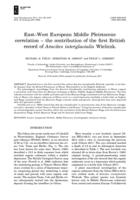East-West European Middle Pleistocene correlation – the contribution of the first British record of Aracites interglacialis Wieliczk