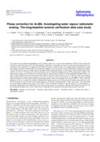 Phase correction for ALMA. Investigating water vapour radiometer scaling: The long-baseline science verification data case study