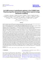 An ALMA survey of submillimetre galaxies in the COSMOS field: Physical properties derived from energy balance spectral energy distribution modelling