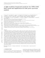 A High-Resolution Foreground Model for the MWA EoR1 Field: Model and Implications for EoR Power Spectrum Analysis