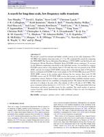 A search for long-time-scale, low-frequency radio transients