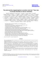 The wind and the magnetospheric accretion onto the T Tauri star S Coronae Australis at sub-au resolution