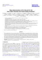 Mass determination of K2-19b and K2-19c from radial velocities and transit timing variations